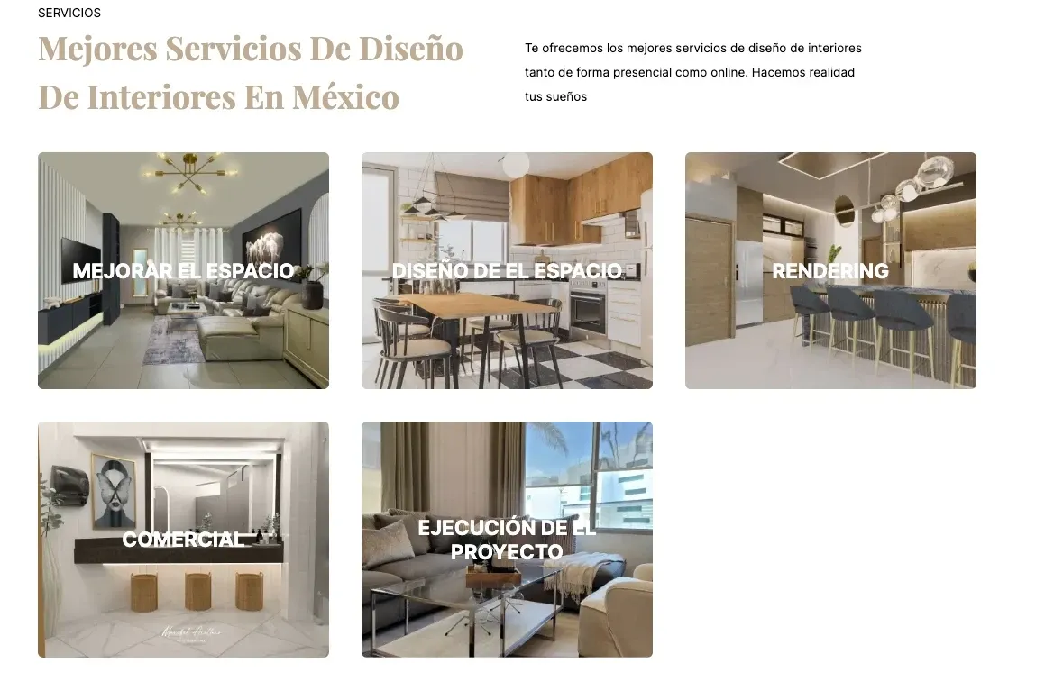 Sección de servicios