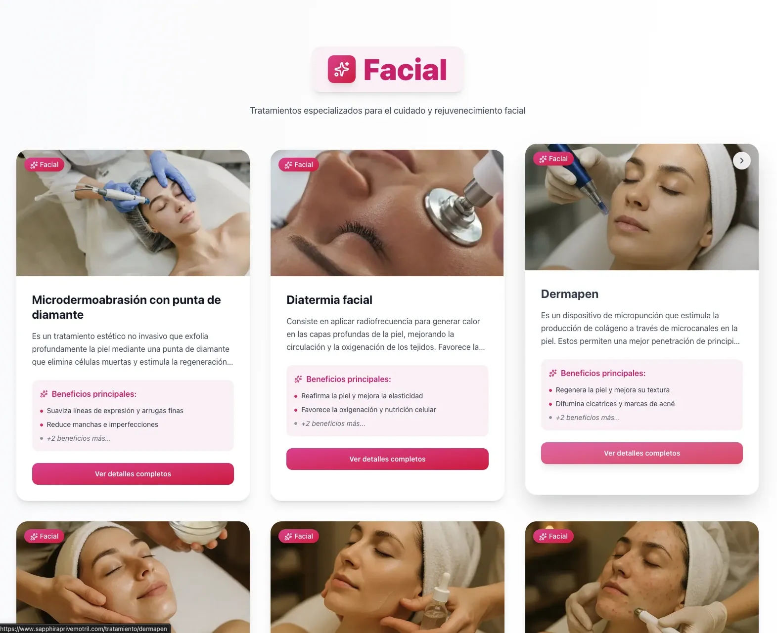 Página de servicios